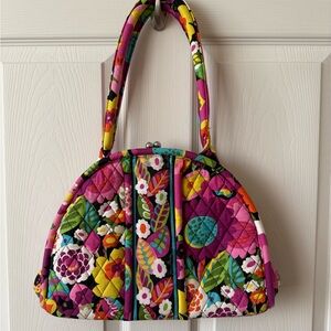 Floral Vera Bradley kiss lock shoulder bag